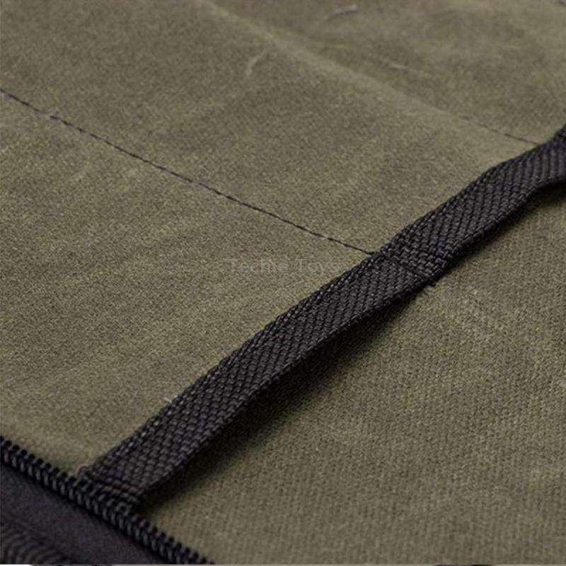 Chef Knife Storage Bag Canvas Knife Handbag(Army Green)