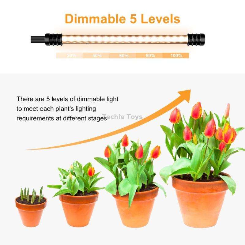LED Plant Lamp Full Spectroscopy Natural White Remote Control Dimming Plant Growth Lamp, Power: 9W S