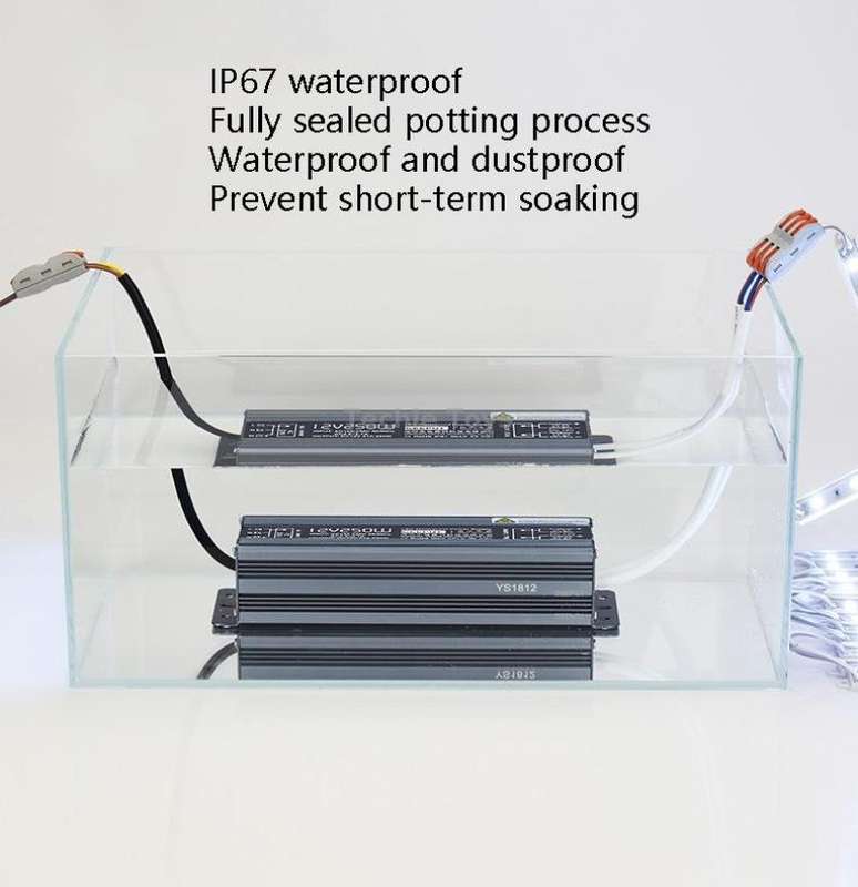 GEEPUT 220V Turn 12V LED Waterproof Power Supply Transformer, Model: 41.7A 500W