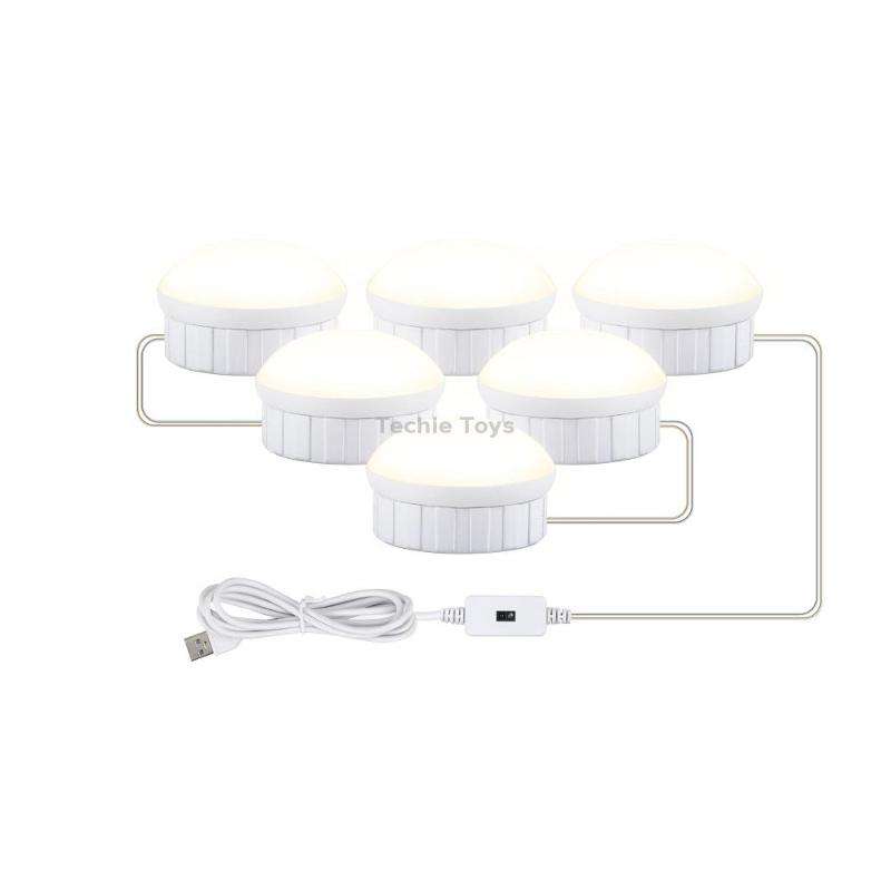 LED Makeup Mirror Light Beauty Fill Light Hand Sweep Sensor Mirror Front Light, Power source: 6 Bulb