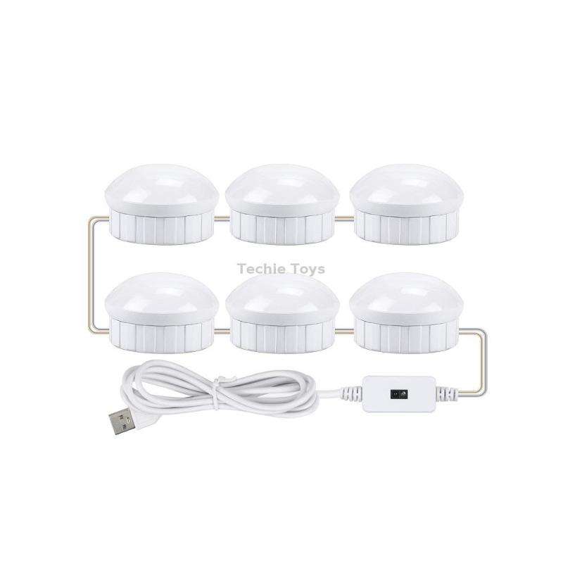 LED Makeup Mirror Light Beauty Fill Light Hand Sweep Sensor Mirror Front Light, Power source: 6 Bulb