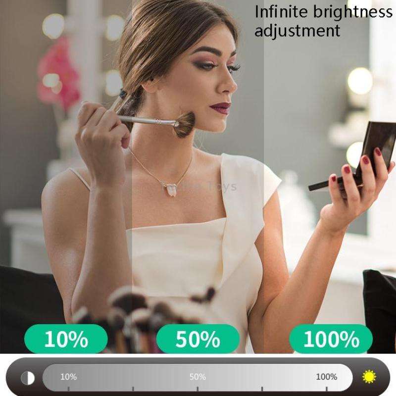 6 LEDs Mirror Front Light Dimmable Makeup Mirror USB Touch Control Light(White Light)
