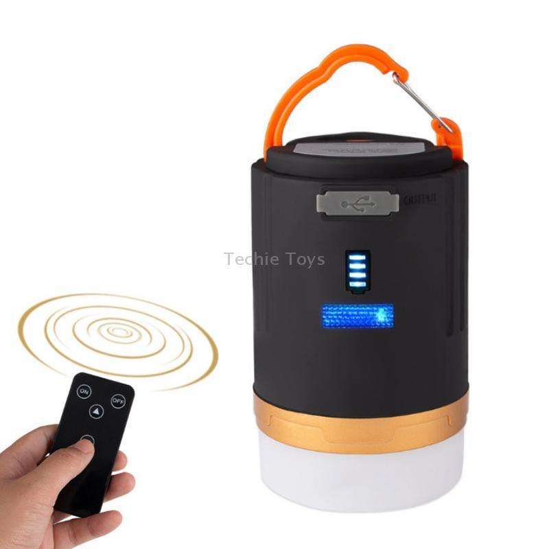 YD-29 Remote Control Camping Light Outdoor Lighting Portable USB Tent Light LED Lantern Lamp(Black)