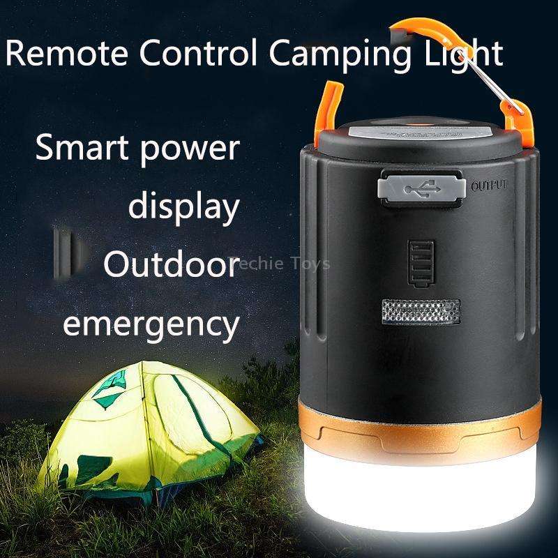 YD-29 Remote Control Camping Light Outdoor Lighting Portable USB Tent Light LED Lantern Lamp(Black)