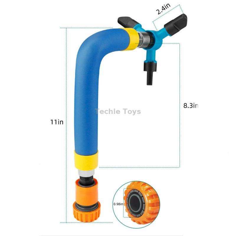 Trampoline 360 Degree Automatic Rotating Sprinkler Gardening Water Toy,Size: Small (Blue)