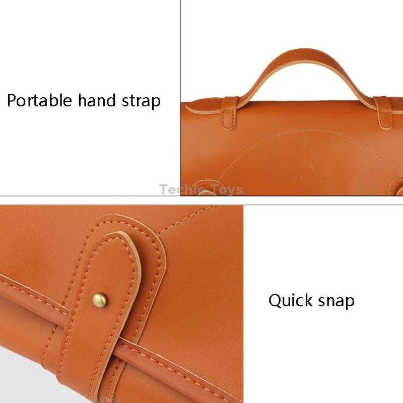 WESSLECO Chef Knife Storage Bag Portable Roll Knife Storage Bag(Brown)