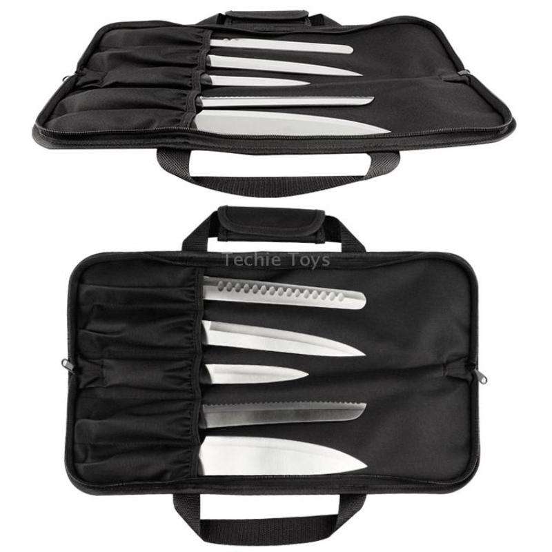 WESSLECO Kitchen Cutter Storage Bag Portable Knife Tool Bag(Blue)