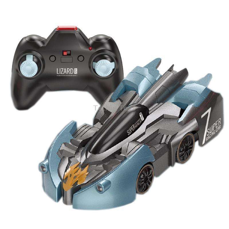 Remote Control Wall Climbing Car Mini Electric Remote Control Car Children Toy(Blue Lightning Handle