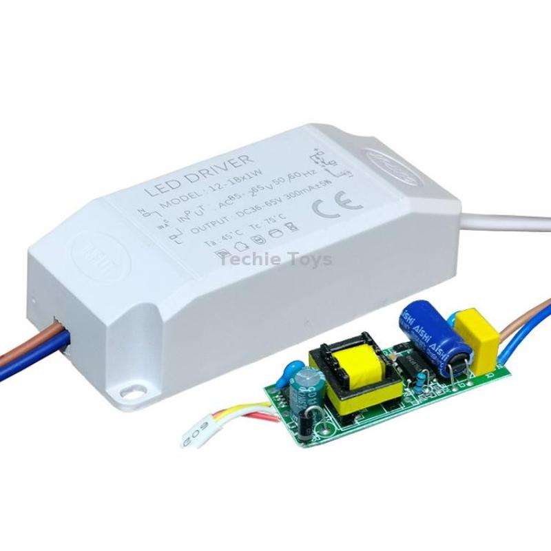 2 PCS 12-18W Two-Color Isolation Drive Power Supply 85-265V Wide Pressure Bulb / Downlight / Ceiling