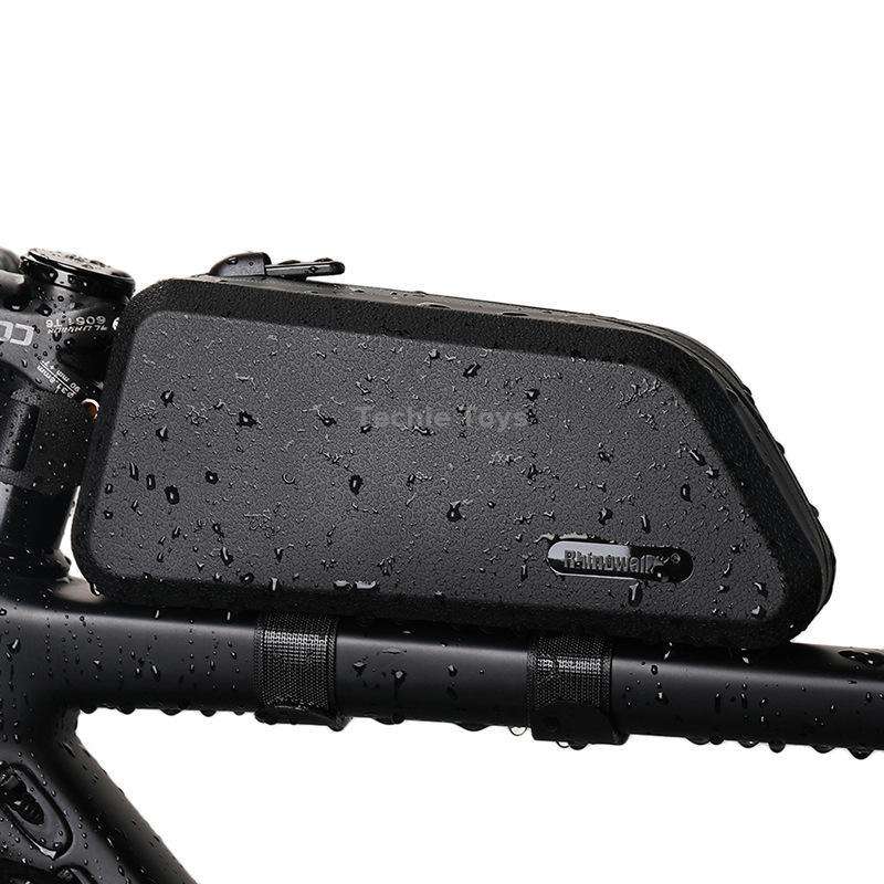 Rhinowalk K30 Waterproof Bicycle Top Tube Package Mountain Bike Hard Shell Front Beam Bag(Black)