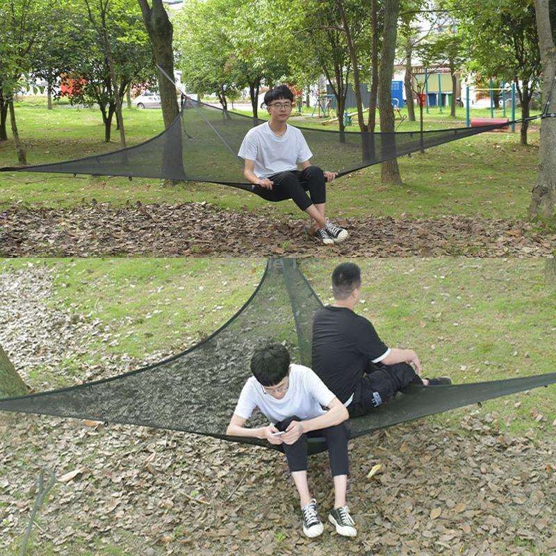 Outdoor Multi-person Hammock Large Sky Tree Tent Aerial Camping Hammock Triangle Hammock, Side Lengt