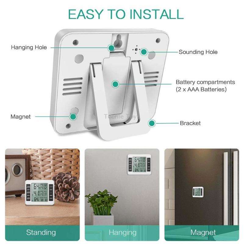 SN010 Wireless Indoor Outdoor High-Precision Thermometer Electronic Refrigerator Thermometers(One to