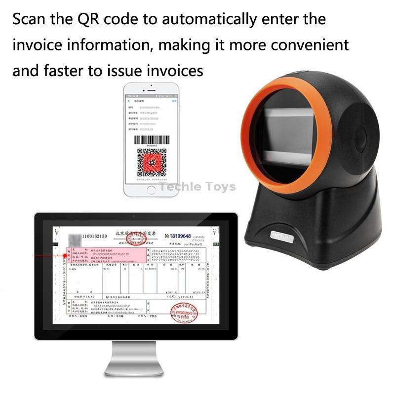 NETUM 2050 Supermarket Cashier Barcode QR Code Scanner Desktop Vertical Scanner, Specification