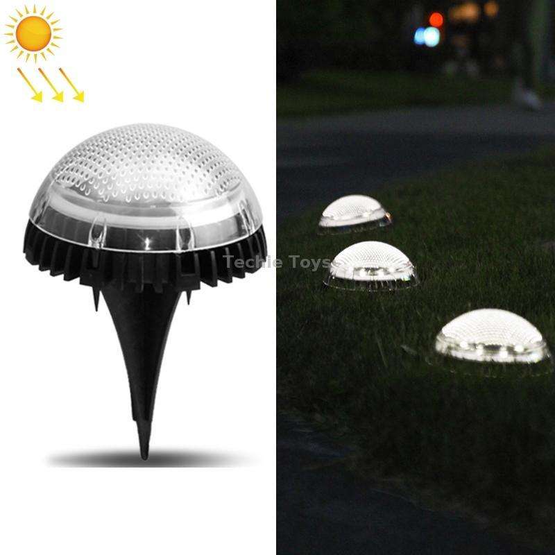 8 LEDs Solar Circular Underground Light Outdoor Waterproof Lawn Stair Light, Light Color: White Ligh