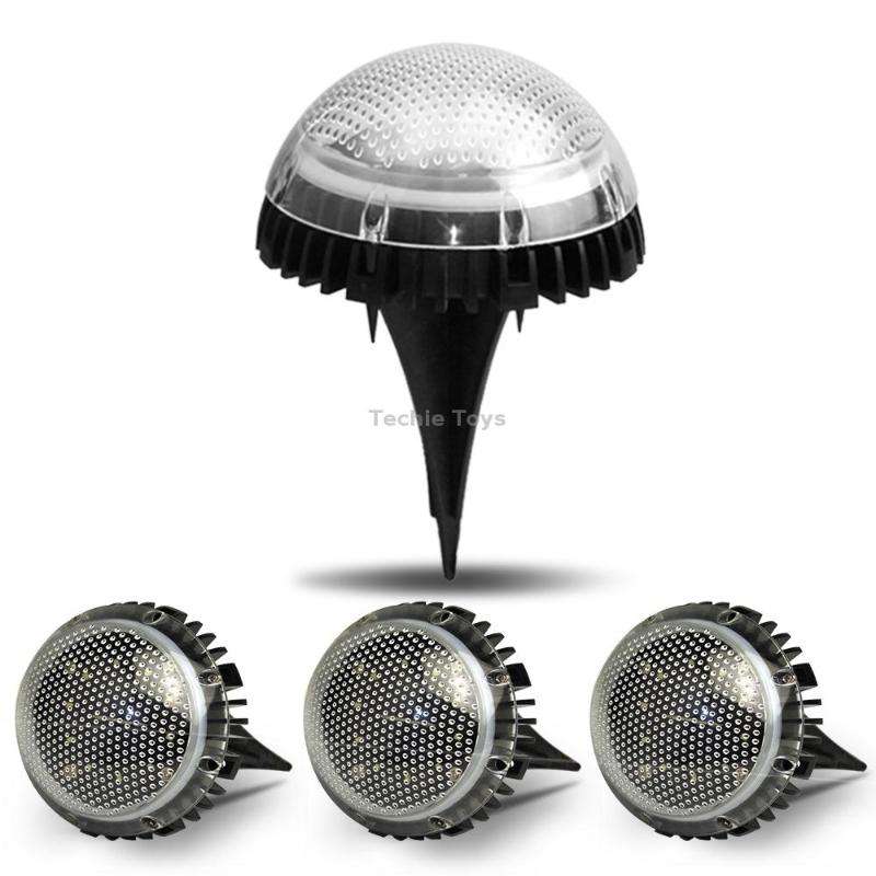 8 LEDs Solar Circular Underground Light Outdoor Waterproof Lawn Stair Light, Light Color: White Ligh