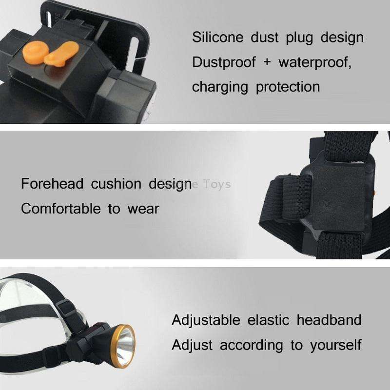 Yage LED Strong Light Rechargeable Headlight Outdoor Night Fishing Head-Mounted Miner Lamp, CN Plug(