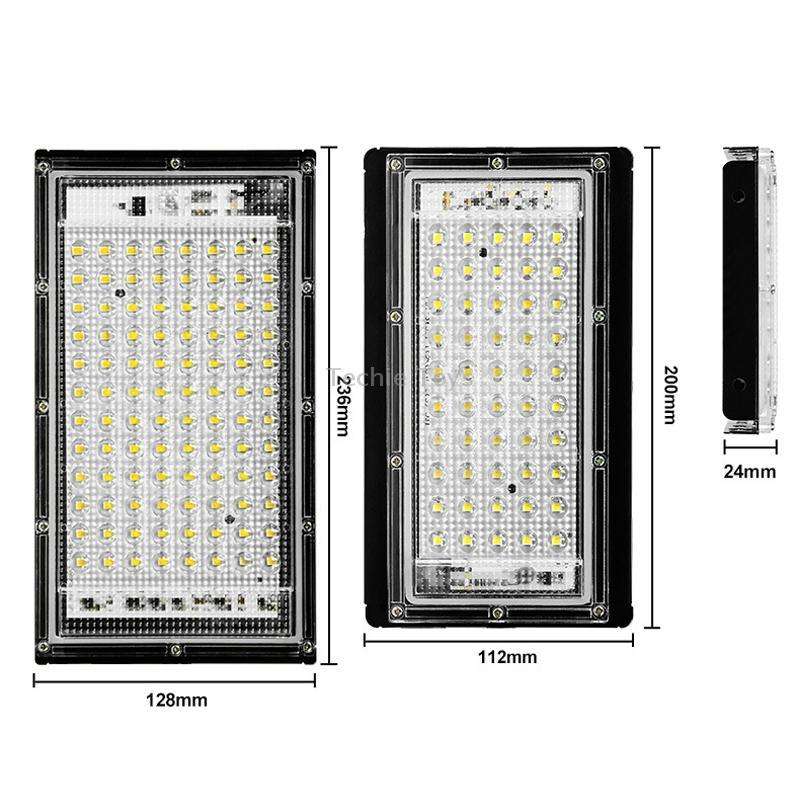 Waterproof LED Flood Light Outdoor Garden Light Construction Site Lighting Project Light, Specs: 100
