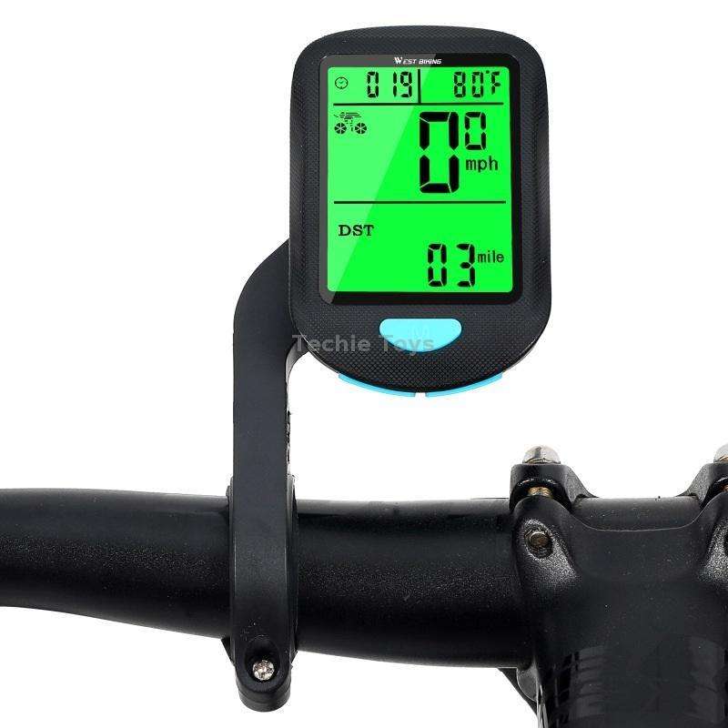 WEST BIKING Mountain Road Bike Wireless Code Meter Multi-Function Interface Riding Speedometer(Black