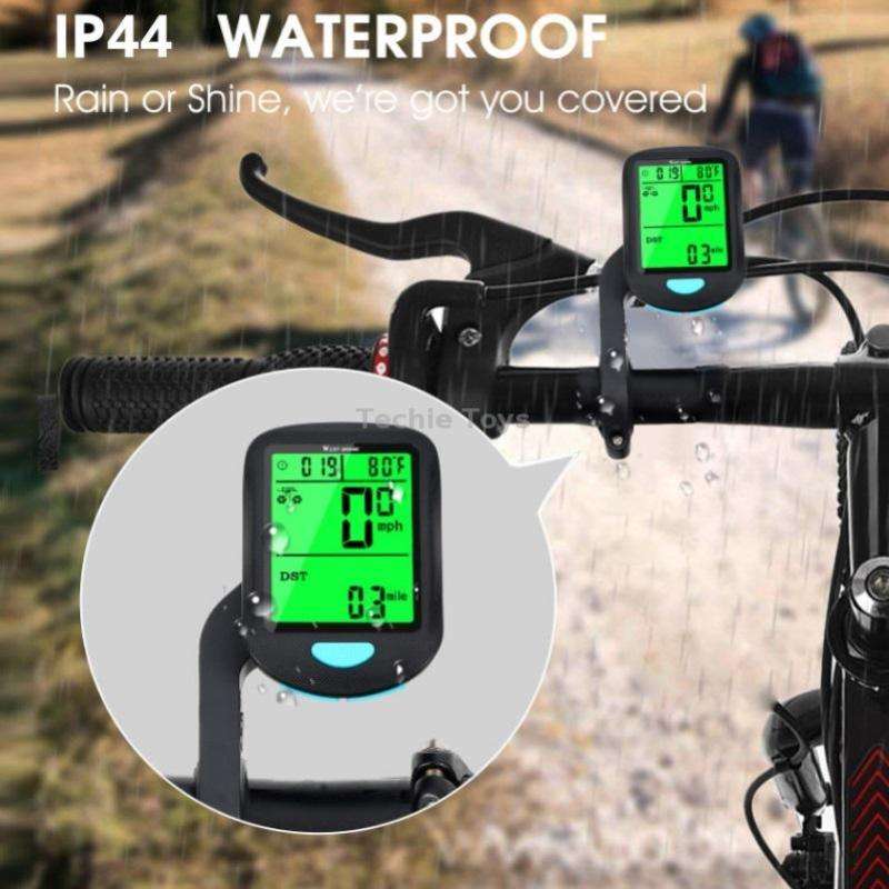 WEST BIKING Mountain Road Bike Wireless Code Meter Multi-Function Interface Riding Speedometer(Black