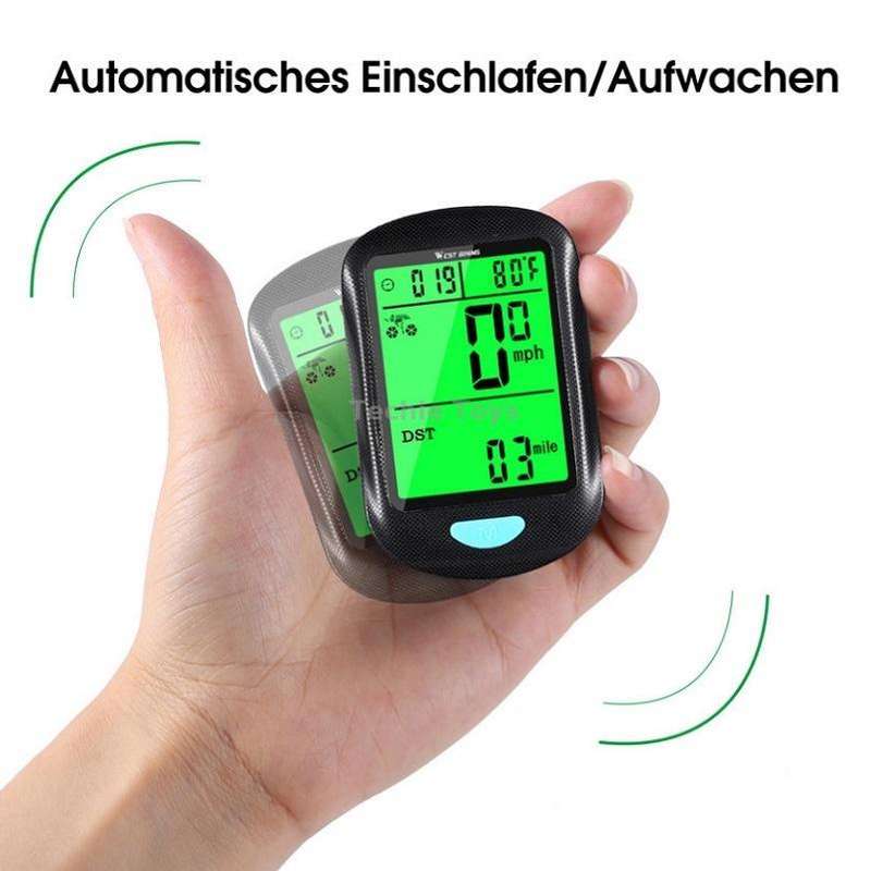 WEST BIKING Mountain Road Bike Wireless Code Meter Multi-Function Interface Riding Speedometer(Black