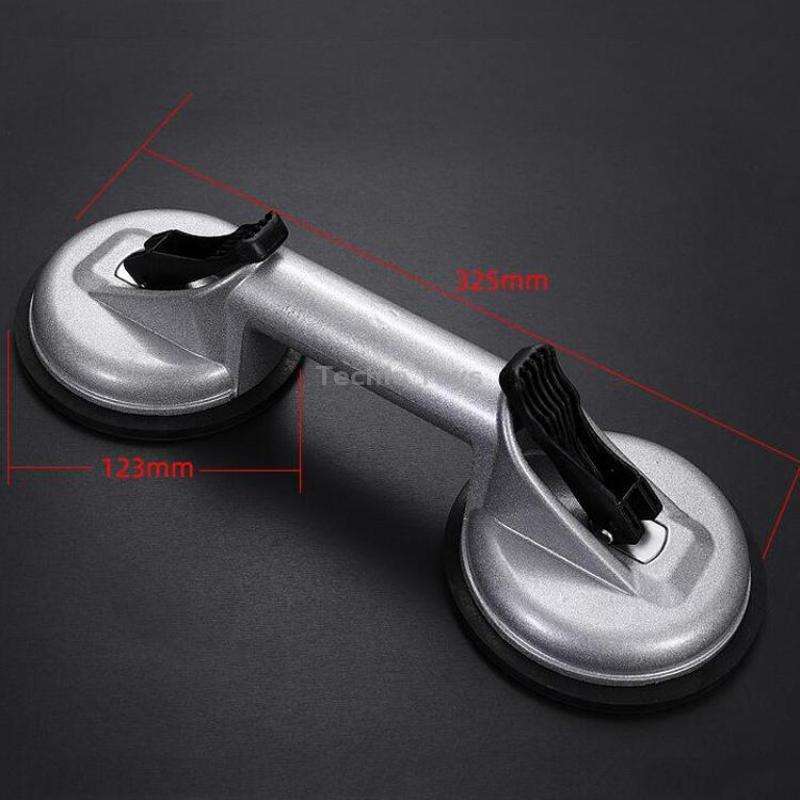Aluminum Heavy-Duty Glass Suction Cup Hardware Tool, Model: Double Claw