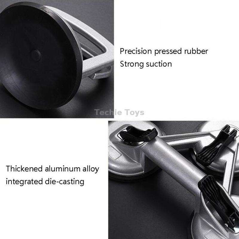 Aluminum Heavy-Duty Glass Suction Cup Hardware Tool, Model: Double Claw
