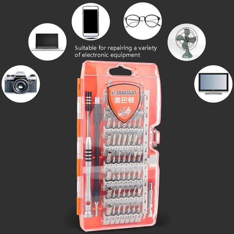 Obadun 9800 58 in 1 Screwdriver Set Manual CRV Batch Mobile Phone Disassembly Glasses Repair Tool(Or