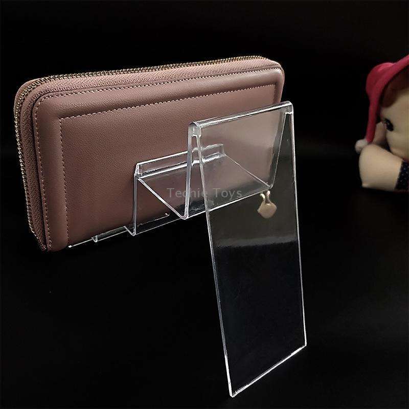 10 PCS Thickened Transparent Wallet Holder Plastic Phone Mask Display Stand Counter Display Stand,Sp