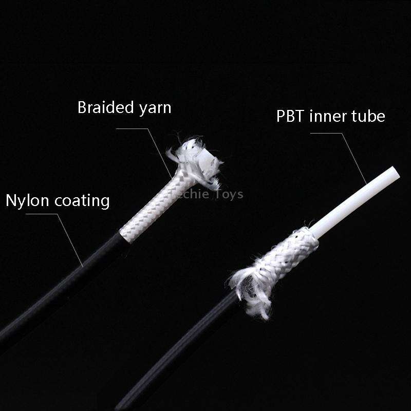 TRLREQ Mountain Bike Brake Tube 5mm Hydraulic Oil Disc Oil Brakes Braided Tube, Length: 3m (White)
