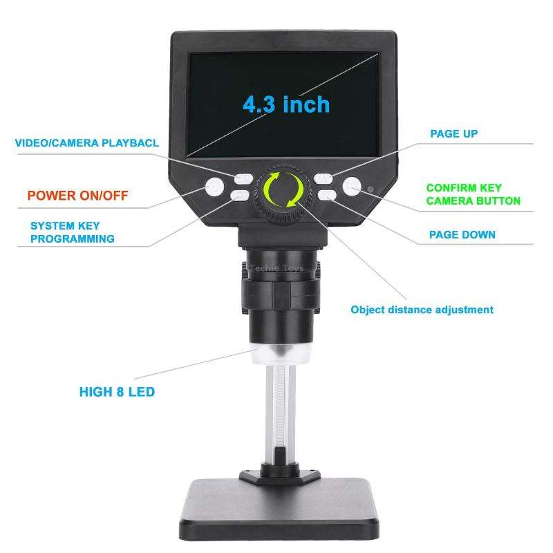 G1000 Digital Microscope HD Mobile Phone Repair Electron Microscope, Specification: Aluminum Alloy B
