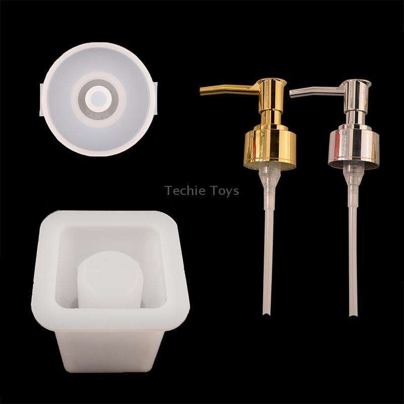 DIY Perfume Bottle Mold Drop Hand Bottle Mirror Bottle Mold, Specification: MD3708 + Gold Silver Noz