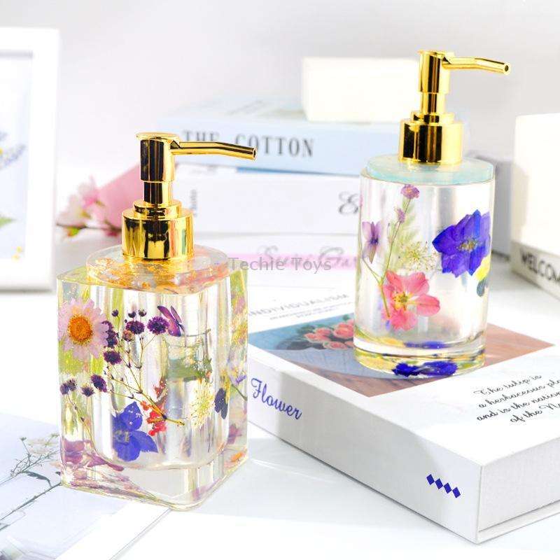 DIY Perfume Bottle Mold Drop Hand Bottle Mirror Bottle Mold, Specification: MD3708 + Gold Silver Noz