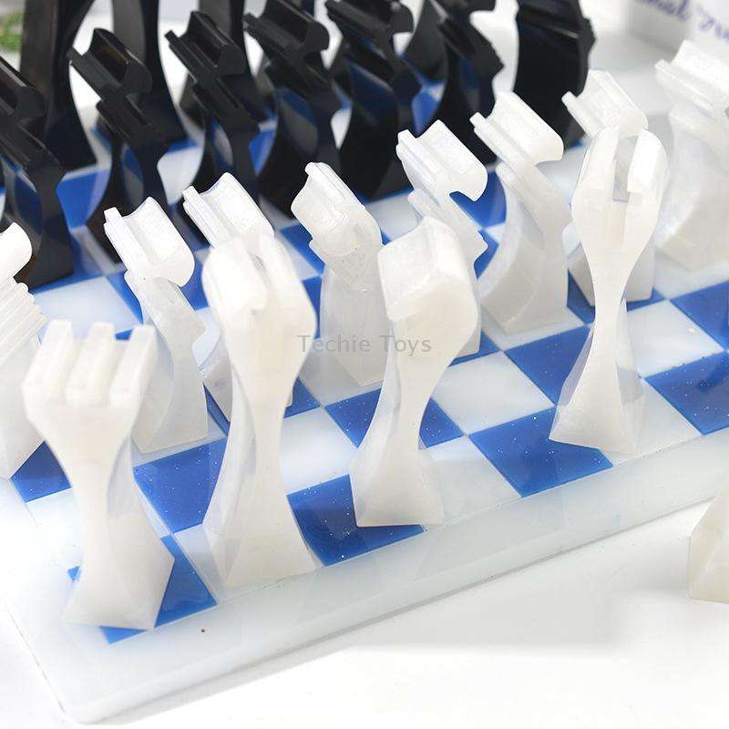 DIY Stereo Chess Pieces Epoxy Mold Homemade Chess Game Silicone Mold(MD3924 + 3925)