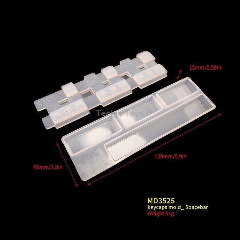 2 PCS DIY Keycap Silicone Mold OEM Mechanical Keyboard Silicone Mold, Style: MD3525
