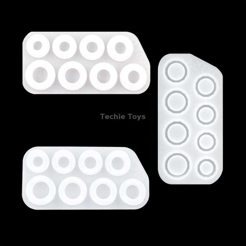 3 in 1 DIY Crystal Dripping Ring Pendant Silicone Mold Arc-Shaped Section Ring Mold(MD1130A + MD1131