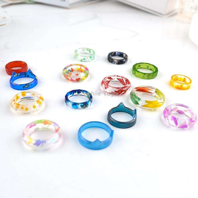3 in 1 DIY Crystal Dripping Ring Pendant Silicone Mold Arc-Shaped Section Ring Mold(MD1130A + MD1131