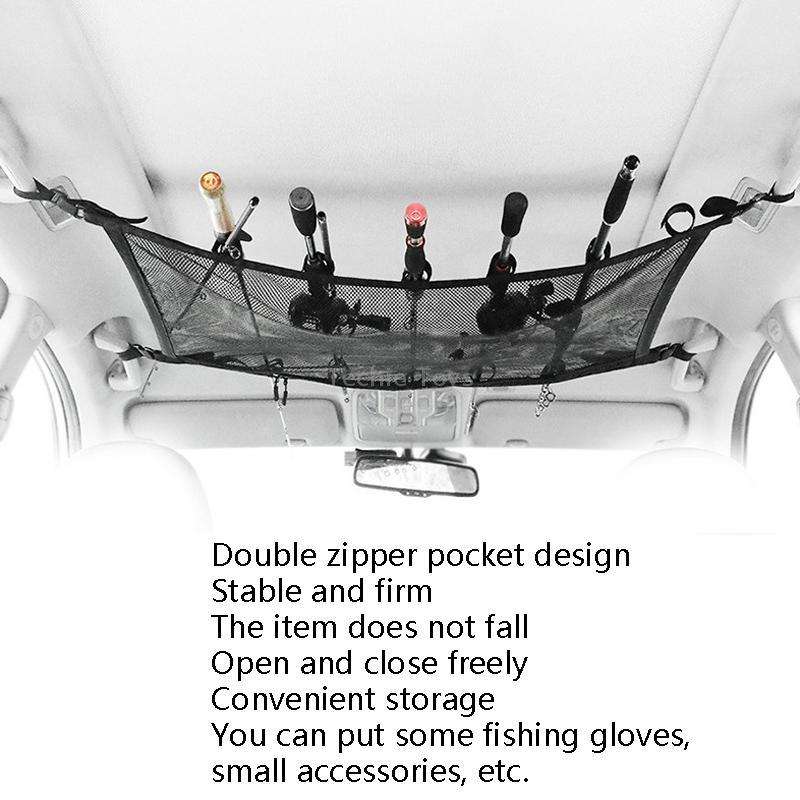 Adjustable Hanging Car Top Storage Bag Car Fishing Rod Rack(Storage Bag)