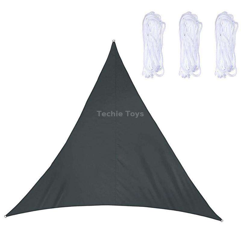 Triangle Outdoor Garden Sunshade Sail Waterproof Anti-UV Canopy, Size: 2.4m x 2.4m x 2.4m(Black)