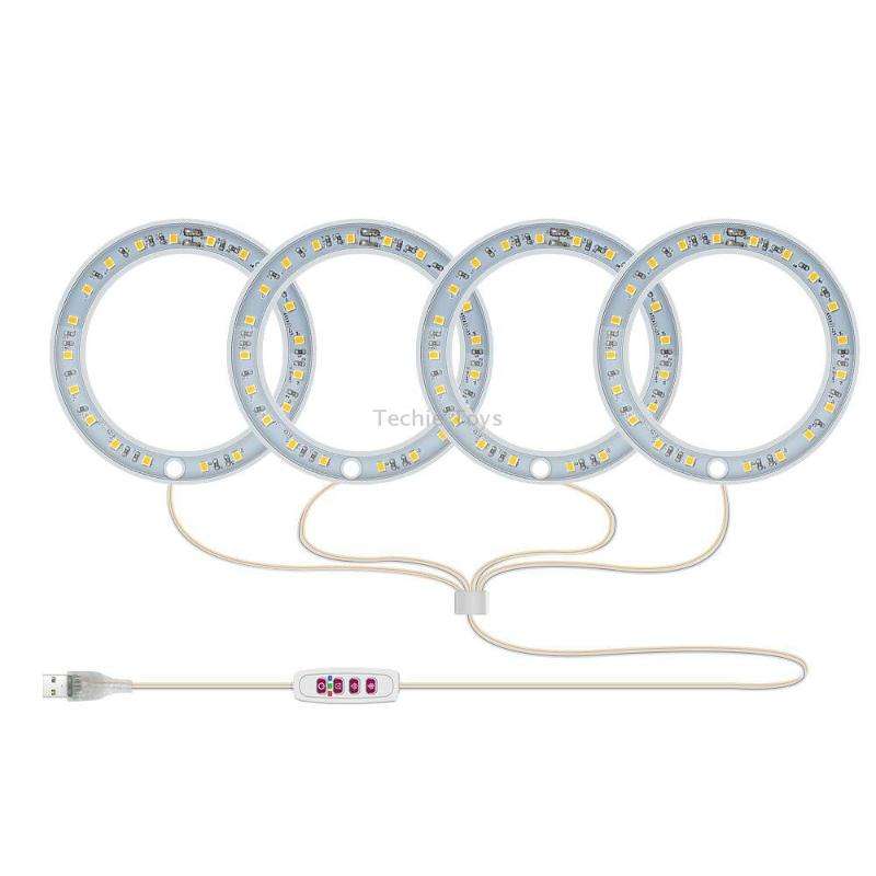 LED Plant Growth Lamp Full Spectroscopy Intelligent Timing Indoor Fill Light Ring Plant Lamp, Power: