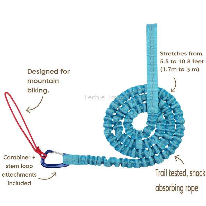 ZXCQYS-L Bicycle Tow Rope Mountain Bike Parent-Child Pull Rope Portable Tow Rope(Red)