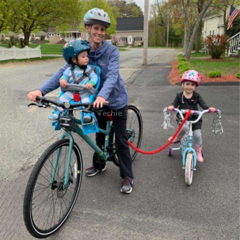 ZXCQYS-L Bicycle Tow Rope Mountain Bike Parent-Child Pull Rope Portable Tow Rope(Red)