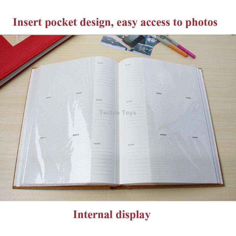 4R 6 Inch 300 Sheets Cloth Photo Album Retro Insert Photo Album Postcard Storage Photo Album(White)