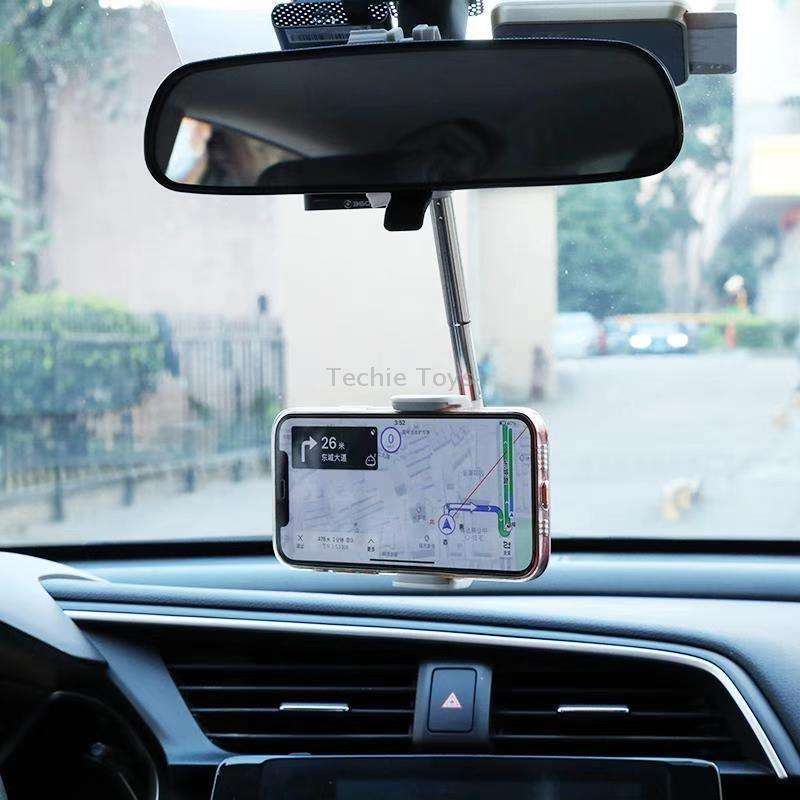 2 PCS Car Mobile Phone Bracket Rearview Mirror Navigation Bracket Driving Recorder Fixed Clipper Pos