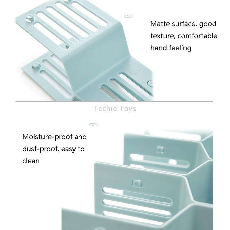 5 PCS TM19009 Drawers Storage Separator Retractable Drawer Divider(White)