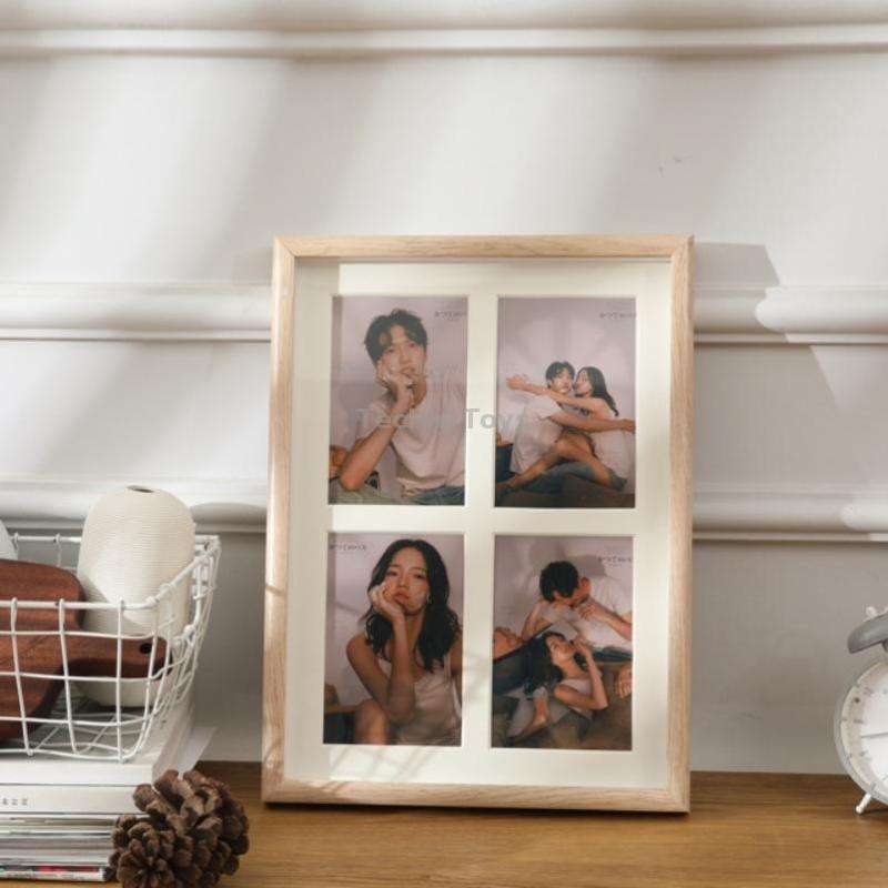 Wooden Wall-Mounted Pendulum Dual-Purpose Combination Photo Frame Style Four Frame Vertical