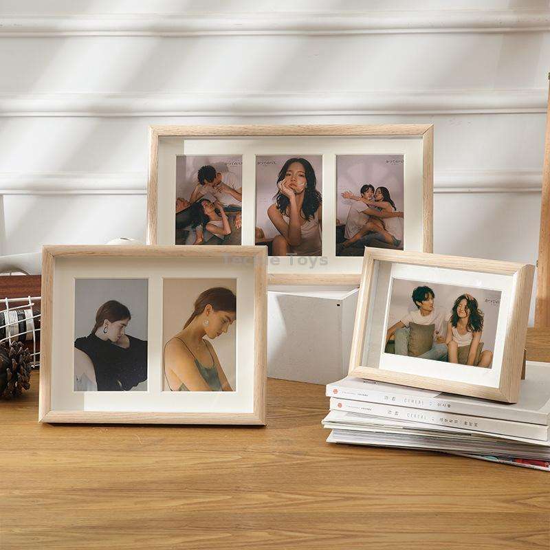 Wooden Wall-Mounted Pendulum Dual-Purpose Combination Photo Frame Style Four Frame Vertical
