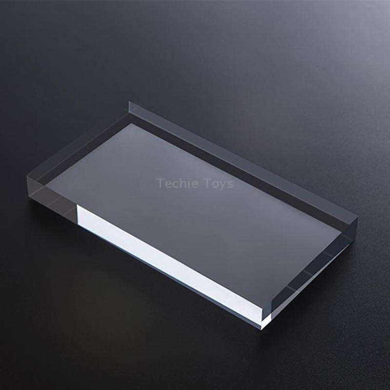 Rectangular 15x8x1.5cm Transparent Acrylic Geometric Photo Props Photography Background Plate Orname