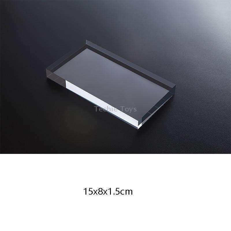 Rectangular 15x8x1.5cm Transparent Acrylic Geometric Photo Props Photography Background Plate Orname