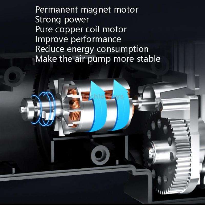 Portable Multi-Function Smart Car Inflatable Pump Electric Air Pump, Style: Wireless No Light Pointe