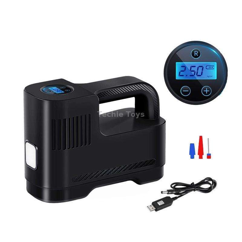 Portable Multi-Function Smart Car Inflatable Pump Electric Air Pump, Style: Wireless With Light Digi